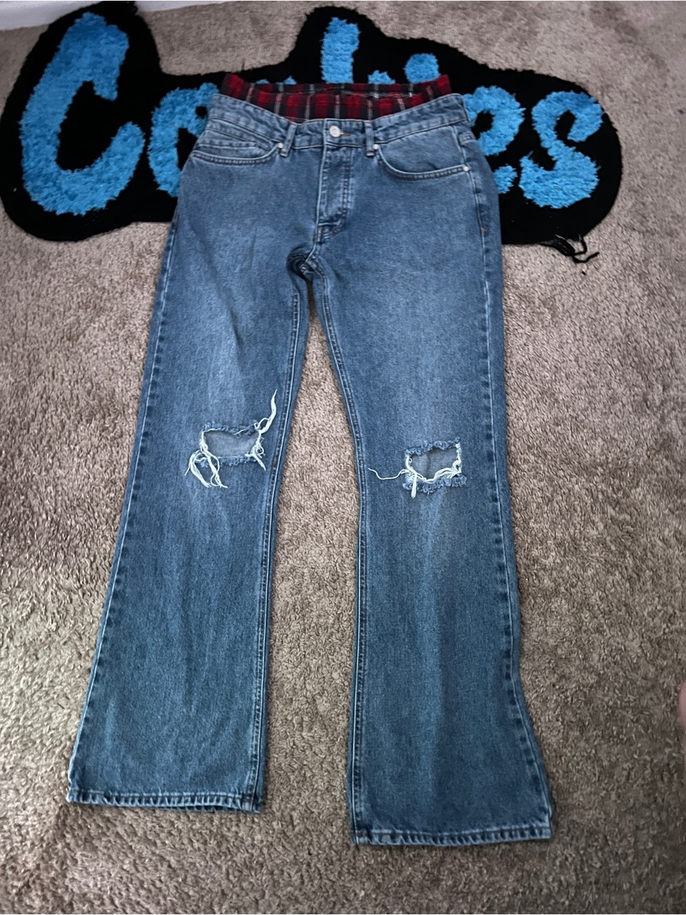 BooHoo Man Bootcut Baggy jeans
